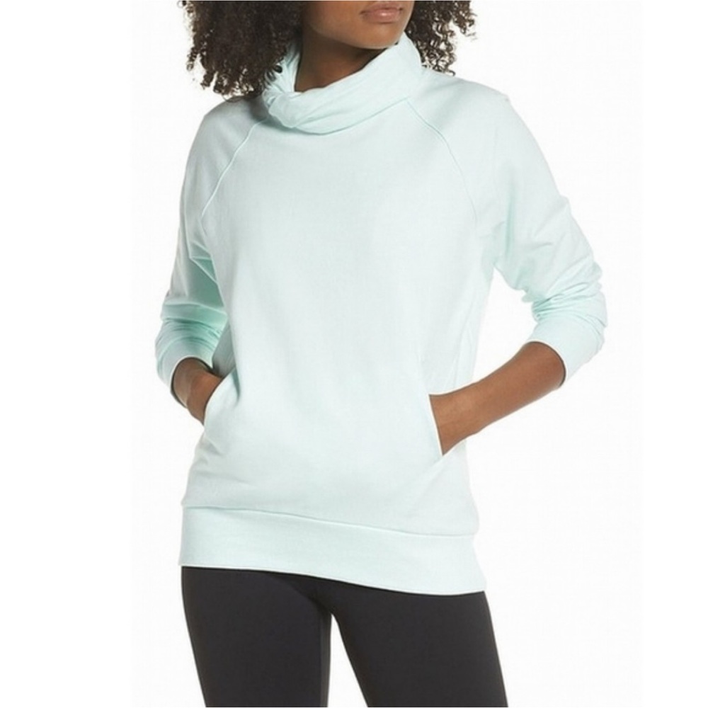 Zella Erica Twist Cowl Neck Sweatshirt Size L